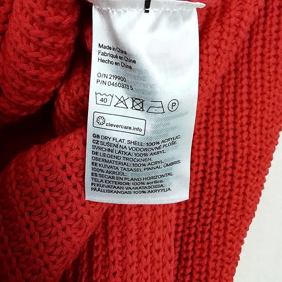 LOGG by H&M Loose Knit‎ Open Side Sweater Size Small in Red - Picture 8 of 13